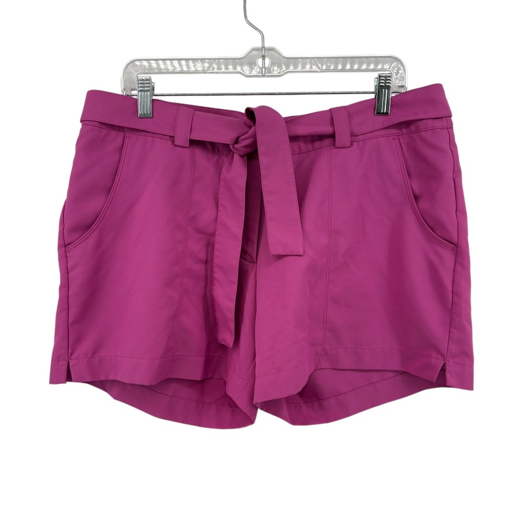 Nike Golf Tour Performance Dri-FIT Belted Shorts Size 14 Magenta